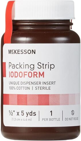 McKesson Packing Strip, Sterile, Iodoform, 100% Cotton, 1/4 in x 5 yds, 1 Count in Kuwait