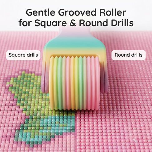 2 Pack Diamond Painting Roller Tool, Detachable Diamond Art Roller for Straightening & Pressing Drills, Essential Craft Tool for Square/Round Drill Canvas Kits, Rhinestone Embroidery Supplies in Kuwait