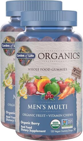 Garden of Life mykind Organics Men's Gummy Vitamins Multi Berry, 120 Count in Kuwait