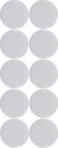 Plain white pinback buttons for DIY crafts - pack of 10 - GLOSSY (standard size, 2.25") in Kuwait