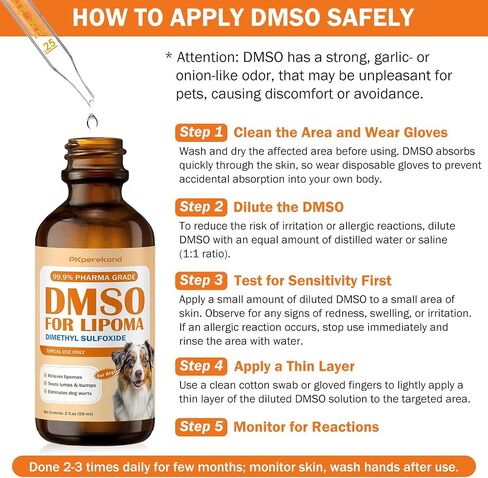 Topical DMSO for Dogs Lipoma, Reduce Inflammation and Swelling, Guard Dog in Kuwait