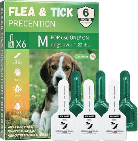 6Pcs Topical Dog Care Drops for Small Dogs 5-22 lbs, Monthly Outdoor Comfort Liquid for Dogs, Waterproof Pet Skin Care Formula, Easy-to-Apply Dog Care Drops, 6 Month Supply in Saudi Arabia