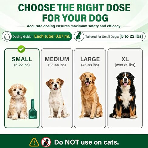 6Pcs Topical Dog Care Drops for Small Dogs 5-22 lbs, Monthly Outdoor Comfort Liquid for Dogs, Waterproof Pet Skin Care Formula, Easy-to-Apply Dog Care Drops, 6 Month Supply in Saudi Arabia