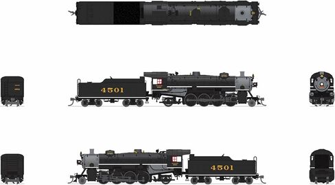 Broadway Limited Imports BLI N Scale USRA Light Mikado Locomotive, SOU 4501, Black Boiler, No-Sound/DCC-Ready, 10089 in Kuwait
