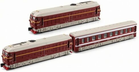 Moving Railway Locomotive Set Smoke Effect Alloy Train Model Working Lights Plaything, Red in Kuwait