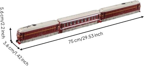 Moving Railway Locomotive Set Smoke Effect Alloy Train Model Working Lights Plaything, Red in Kuwait
