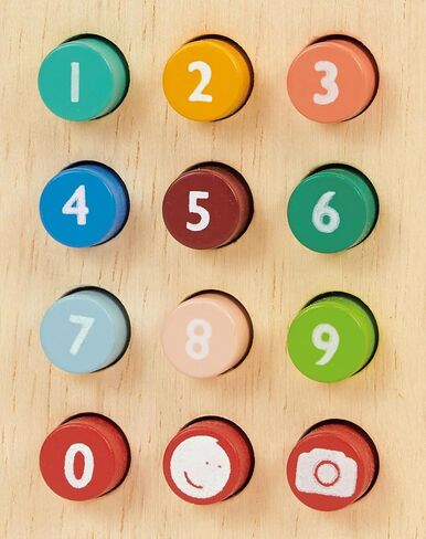 Mentari Toys - Mobile Phone - Solid Wood Phone with Squishy Buttons for Kids - Pretend Play Toy - Boost Communication Skills and Language Development - Age 2+ in Kuwait