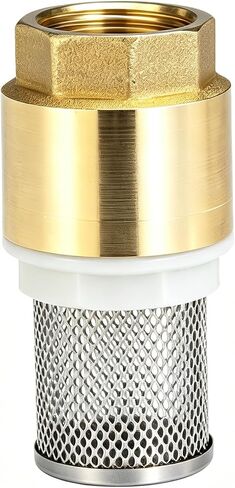Brass Foot Valve Mesh Check Valve, 1/2" 3/4" 1" Vertical Foot Valve Female Connection with Strainer Filter in Kuwait