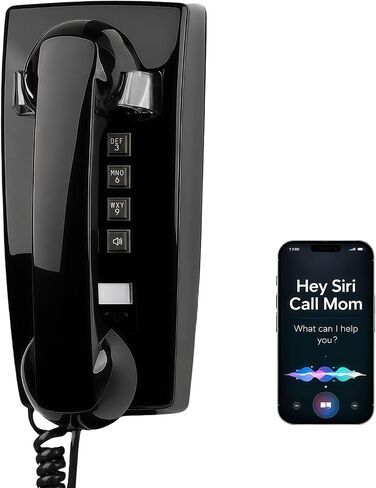Bluetooth Retro Wall Phone Bluetooth Compatible with Android & iOS, Bluetooth Landline Phone Wireless Home Telephone with Voice Assistant,Speakerphone & Volume Control, Red in Kuwait