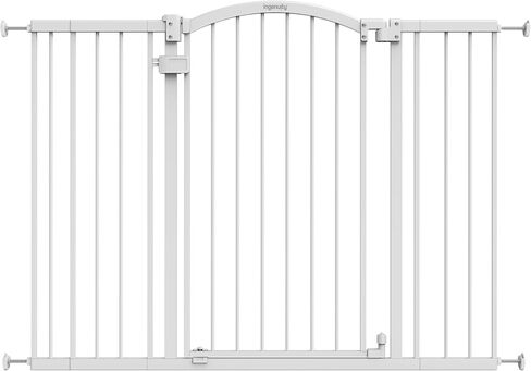 Ingenuity Multi-Use Decorative Extra Tall Walk-Thru Baby Gate, Fits Openings 28.5-48 Inch (Pack of 1), Black Metal, for Doorways and Stairways, 36' Tall Baby and Pet Gate, Black, One Size in Saudi Arabia