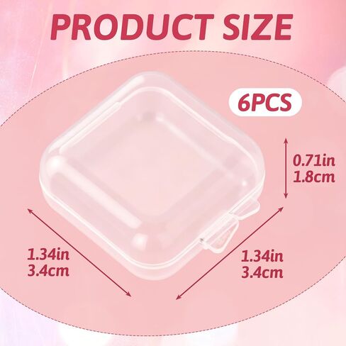 Spudezoa 6pcs Plastic Ear Plug Cases, 1.34x1.34.0.71in, Clear in Kuwait