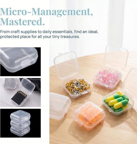 Spudezoa 6pcs Plastic Ear Plug Cases, 1.34x1.34.0.71in, Clear in Kuwait