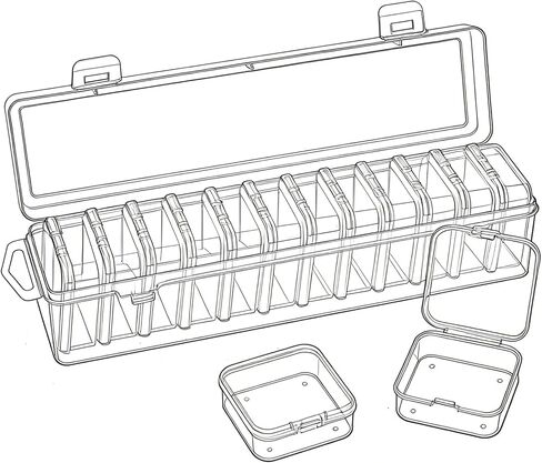 Bead Organizer Box, 13 Pcs Bead Storage Containers Mini Clear Plastic Organizer Box for DIY Jewelry, Earring Making, Nail Art & Small Craft Parts in Kuwait