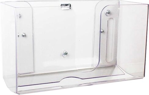 TrippNT 51912 Shatterproof Dual Dispensing Paper Towel Holder, Clear, PETG, 10 7/8 X 6 1/2 X 4 1/4 inches WHD in Kuwait