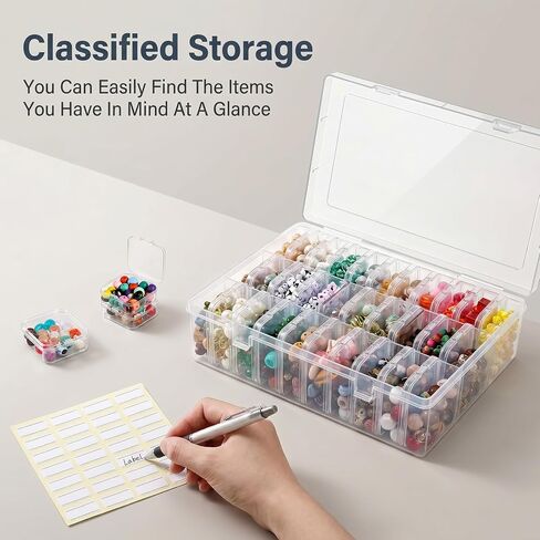 KongTiva 3 Pack Bead Organizer Box 90 Pcs Small Clear Plastic Storage Box in Saudi Arabia
