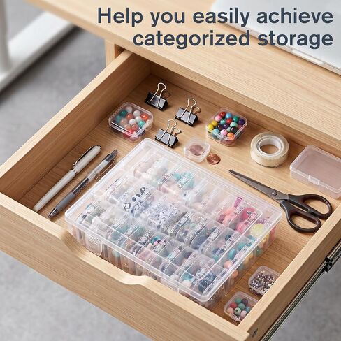 KongTiva 3 Pack Bead Organizer Box 90 Pcs Small Clear Plastic Storage Box in Saudi Arabia