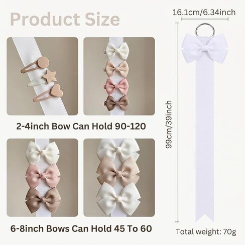 6 Pcs Hair Bow Organizer Bow Holder for Hair Bows in Saudi Arabia