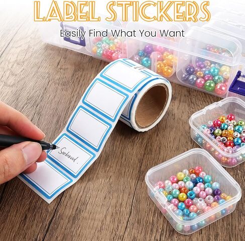 DAJAVE Bead Organizer Box, 135Pcs Small Bead Organizers and Storage Plastic Cases, Clear Plastic Bead Holder Organizer with Hinged Lid for Beads, Jewelry, Earrings, Rings, Crafts, Small Parts Storage in Kuwait