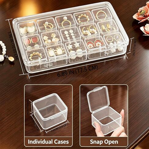 2 Pack 15 Grid Storage Organizer, Independent Small Compartment Boxes in Kuwait