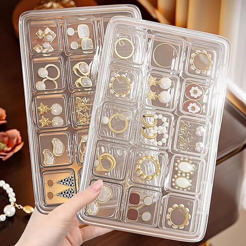 2 Pack 15 Grid Storage Organizer, Independent Small Compartment Boxes in Kuwait