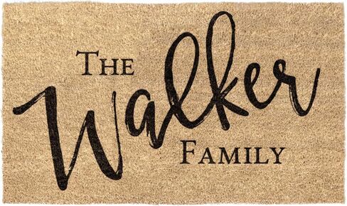 Personalized Family Name 18" x 30" Coir Coconut Husk Doormat Door Mat in Kuwait
