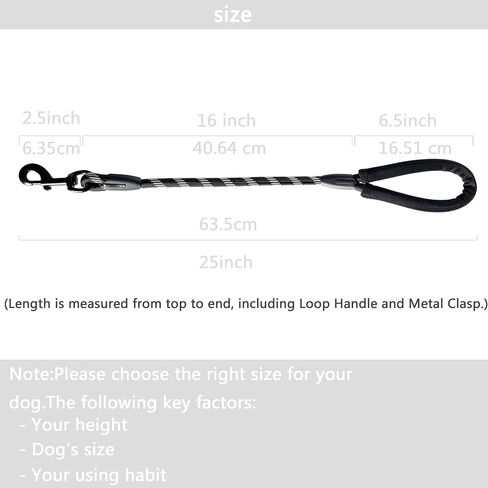 Short Train Dog Leash 2 Ft,Soft Padded Handle in Saudi Arabia