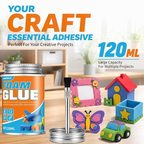4 OZ Foam Glue,Styrofoam Glue, Foam Adhesive with Brush in Kuwait