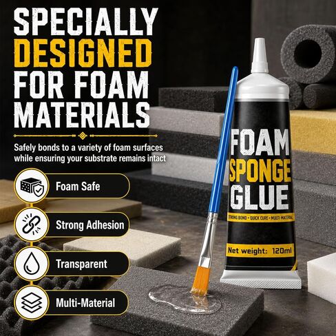 120ml Clear Foam Glue Adhesive with Brush in Kuwait