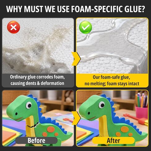 120ml Clear Foam Glue Adhesive with Brush in Kuwait