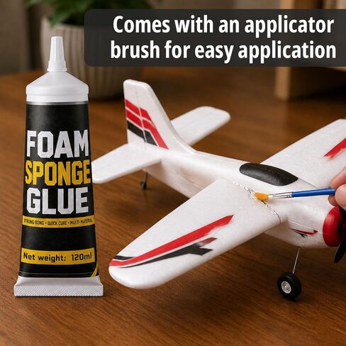 120ml Clear Foam Glue Adhesive with Brush in Kuwait
