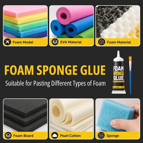 120ml Clear Foam Glue Adhesive with Brush in Kuwait