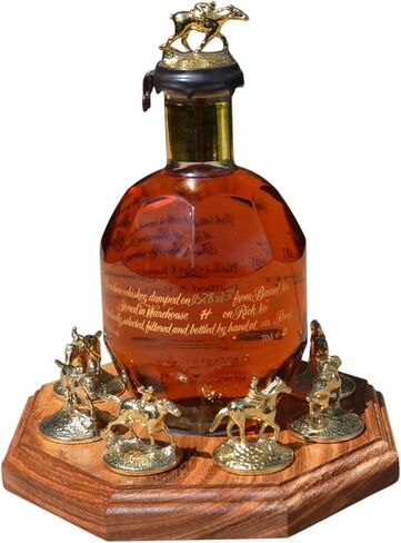 Lighted Octagon Oak Display for Blanton's Horse Cork Stoppers- Choice of 4 Finishes (Black) in Saudi Arabia