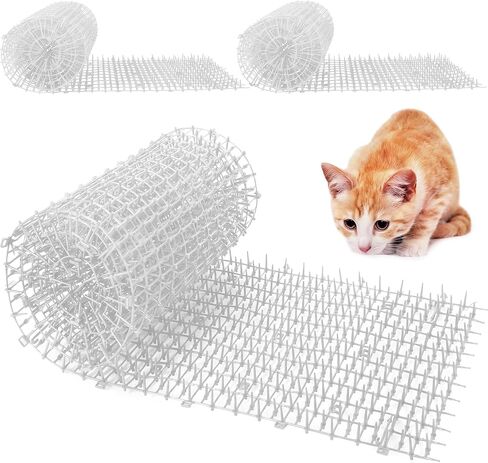 Abbylike 3 Pack 6.5 ft Cat Repellent Mat with Soft Spikes, Black in Kuwait