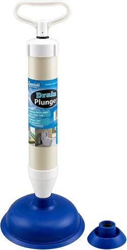 Dependable Industries inc. Essentials High Pressure Powerful Pump Multi-Drain Plunger Bathroom Kitchen Toilet Shower Sinks (Black) in Kuwait