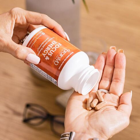 Dr Amen BrainMD Focus & Energy - 120 Capsules - Mental Endurance Booster, Promotes Concentration & Attention - Caffeine Free, Gluten Free - 30 Servings in Kuwait