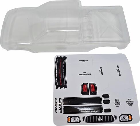 LGRP X-Factor Short Bed Body for 1/24 and 1/18 RC Cars, Universal Fit for Most SCX18 SCX24, >Clear< Body with Sticker Sheet | Short in Kuwait