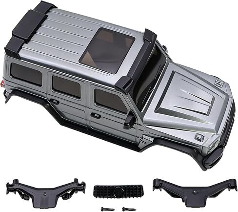 for AXIAL SCX30 Plastic Painted Unpainted Body kit Shell Cover with Light Bucket Mount Spare Tire Mount for 1/30 RC Crawler Replace DIY Upgrade (Gray) in Kuwait