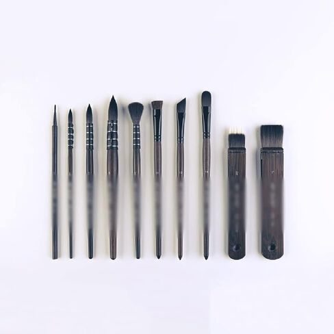 Watercolor Brushes Hair Square Brush Stationery Art Supplies-E-As Shown in Kuwait