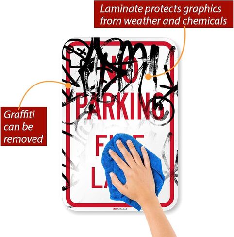 SmartSign ممنوع ركن السيارات - لافتة حارة النار | 12 × 18 بوصة عاكس للضوء من الدرجة الهندسية، مغلف للحماية، خالٍ من الصدأ in Kuwait