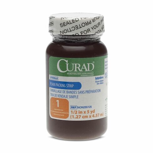 CURAD Sterile Plain Packing Gauze Strips, 2" x 5 yds., Essential Wound Care Supplies, Pack of 12 in Kuwait