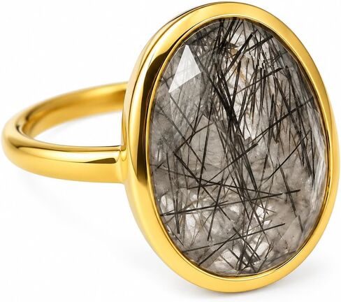 Large Teardrop Shaped Birthstone Ring, Bezel Set in Sterling Silver, 18K Vermeil Gold, or Rose Gold, Faceted Oval Birthstone Stacking or Statement Ring (Aqua Chalcedony) in Kuwait