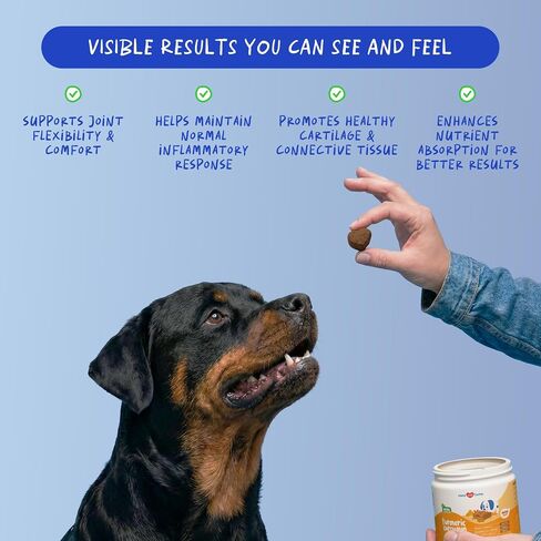 Turmeric Chews for Dogs Anti-Inflammatory Joint Support & Mobility, 90ct in Kuwait