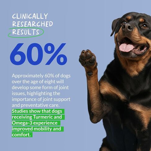 Turmeric Chews for Dogs Anti-Inflammatory Joint Support & Mobility, 90ct in Kuwait