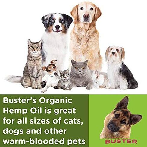 Buster's Hemp Oil for Dogs & Cats, Calm, Hip & Joint, Coat, 60ml in Kuwait