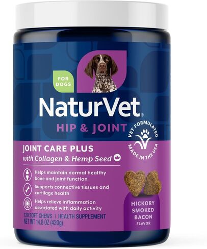NaturVet Hip & Joint Supplement, Joint Care Plus for Dogs, 120ct in Kuwait