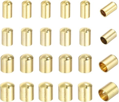 MECCANIXITY 120Pc Leather Cord Ends Caps 2/2.5/3.1/3.6mmID Cord Terminators in Kuwait