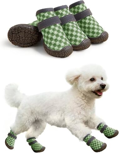 Dog Shoes Breathable Non-Slip Outdoor Booties for Small Medium Dogs, Pet Boots Paw Protector for Hot Pavement Hardwood Floors (Blue, Medium) in Kuwait