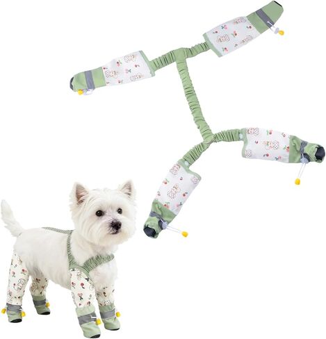Anti Dirt Pants for Dogs Outdoor Dust,Proof Dog Pants Waterproof Boot Rain Boots with Suspender Anti-Slip Dog Paw Protector Shoes Adjustable Anti-Slip Boots for Walking Hiking (M,Brown Grid) in Kuwait
