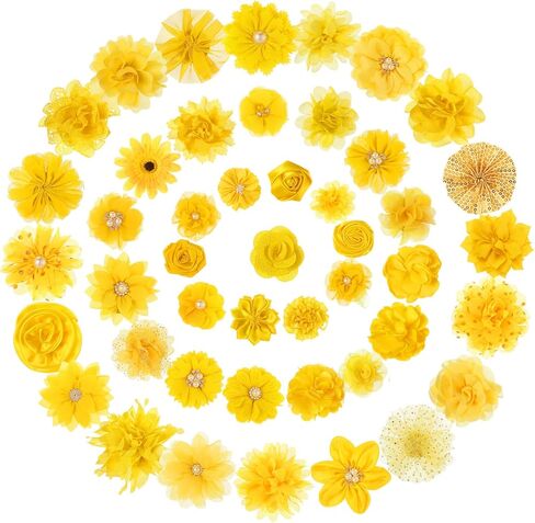 Hoteam 50 Pcs Dog Collar Flowers Bows Accessories, Multicolor in Kuwait