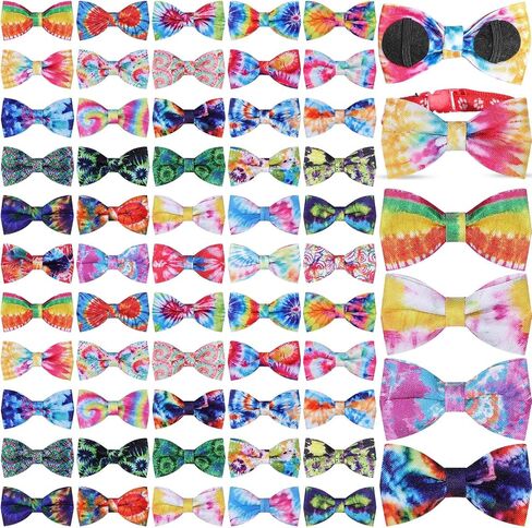 60 Pcs Dog Collar Bow Ties Bulk Dog Grooming Supplies, Plaid in Kuwait